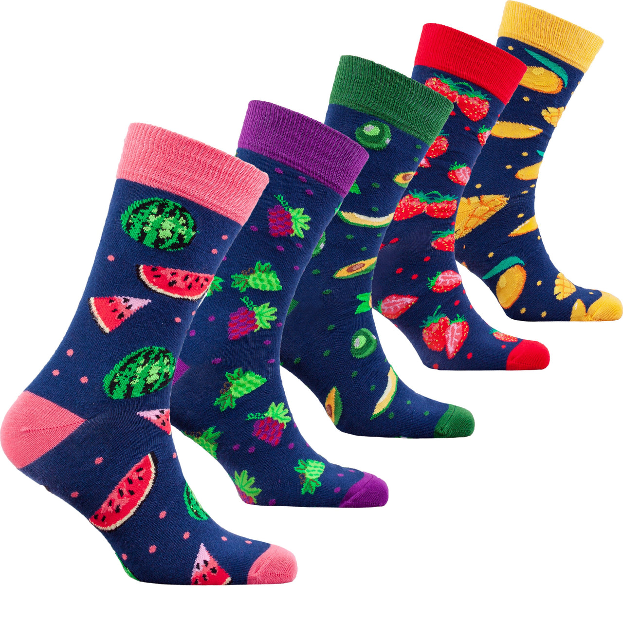 Men's Fresh Fruits Socks - 5 PACK -