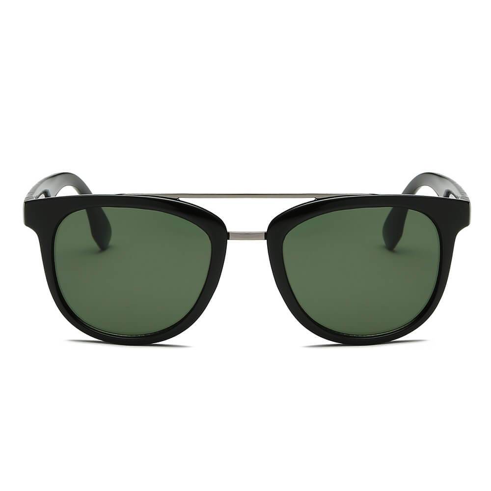 Benton | S1064 - Classic Round Brow-Bar Fashion Sunglasses - 4 COLORS -