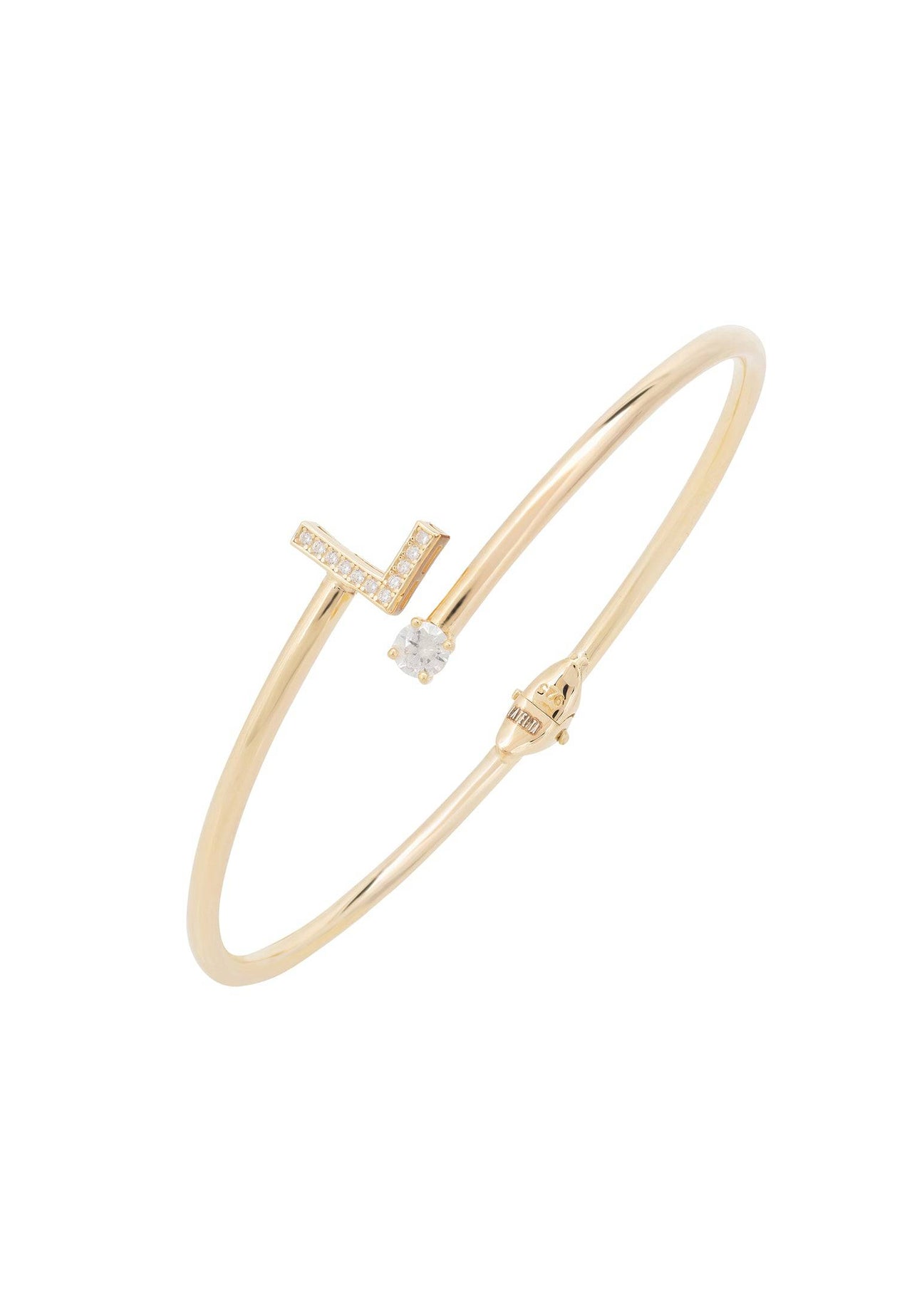 Initial Bangle Gold L -