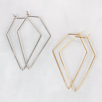 Thumbnail for Riah Fashion - Polygon Shape Brass Earrings - 3 FINISHES