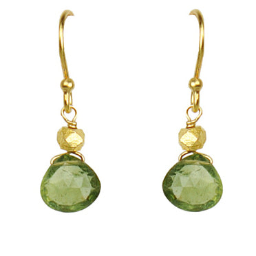 Gena Myint - Peridot Drop Earrings -