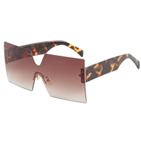 Thumbnail for Savoy - Raina Oversized Square Sunglasses - Brown Tortoise - 1 COLOR -