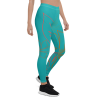 Thumbnail for FYC - Women's All Day Comfort Aqua Aloha Full Length Leggings - 1 COLOR -