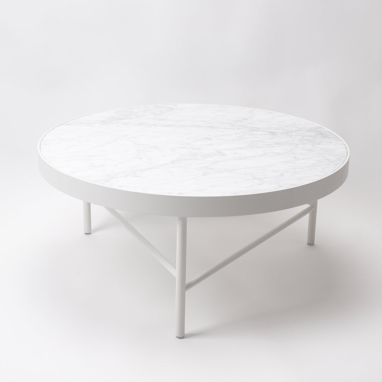 GFURN - Blake Coffee Table - Carrara White Marble Top -