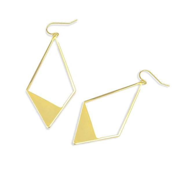 Christy Jean - Charlee Gold Triangle Earrings -