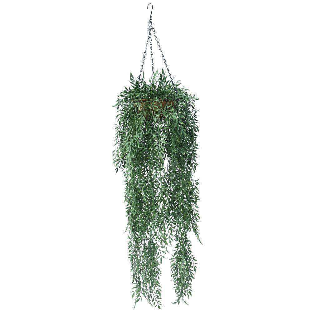 110cm UV Potted Fern Artificial Hanging Basket (Indoor / Outdoor) -