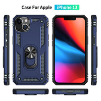 Thumbnail for Savoy - iPhone 13 Case With Kickstand, Heavy Duty Military Grade Protection Phone Case, Built-In 360° Rotate Ring Stand, Shockproof - 1 COLOR -