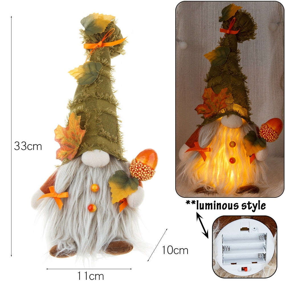 Autumn Decorations Plush Gnomes - Pumpkins Sunflowers - 12.89" - [14-20 DAY DELIVERY - 7 TYPES / COLORS -