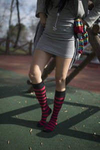 Thumbnail for Women's Blaze Stripe Knee High Socks - 1 COLOR -