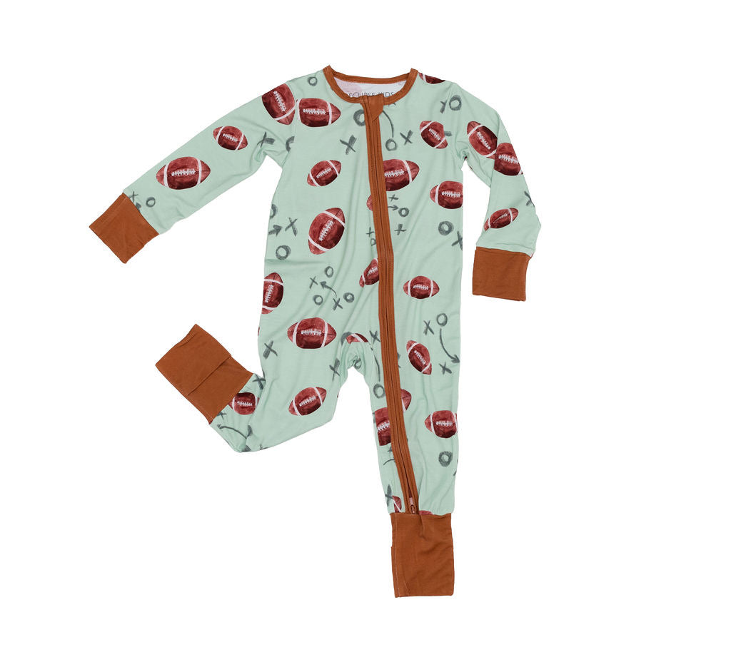 Eclipse Kids - Touchdown! - Long Sleeve Zipper Sleep Romper -