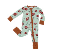 Thumbnail for Eclipse Kids - Touchdown! - Long Sleeve Zipper Sleep Romper -