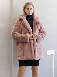 Thumbnail for Sharon Tatem - Faux Fur Coat - Elegant Fluffy Thick Warm Artificial Fur Coat - 8 COLORS -