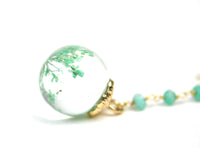 Thumbnail for Gena Myint - Petrified Flower Keepsake Amazonite Earrings -