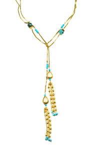 Thumbnail for Gena Myint - Turquoise Lariat Necklace -