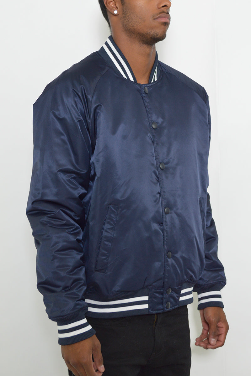 Classic Varsity Windbreaker Bomber Jacket - 1 COLOR -