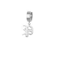 Thumbnail for Mister - Old English Initial Earring - ALL 26 LETTERS - 2 FINISHES - FIND YOURS! -