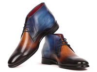 Thumbnail for Paul Parkman - Men's Chukka Boots Brown & Blue -