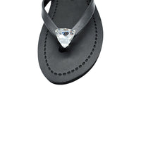 Thumbnail for SAND BY SAYA N.Y. - Triangle Studs - Crystal Flat Flip Flops Sandal - 4 COLORS -