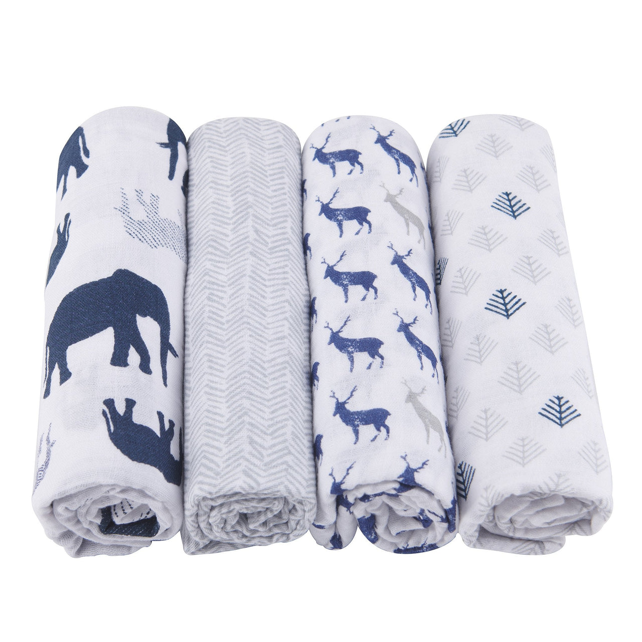 Newcastle - In the Wild Cotton Muslin Swaddle 4PK -