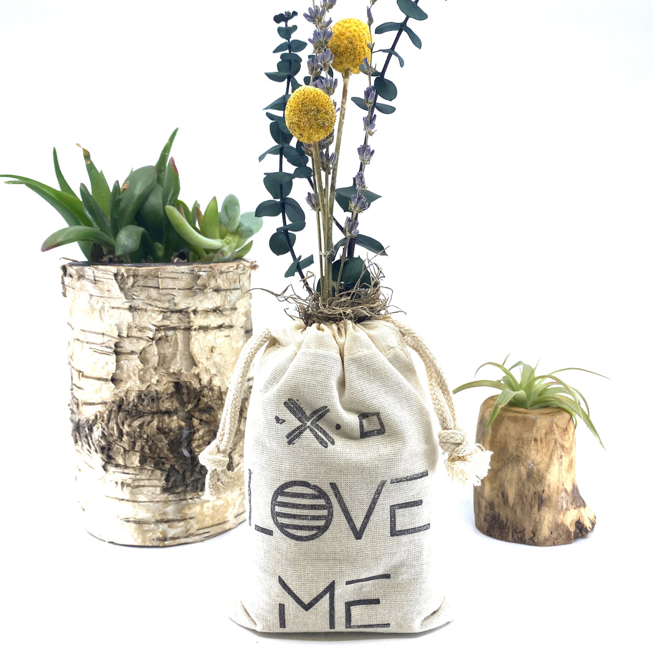 Sunsum - Sack of Flowers, Love Me, Organic, Dried Flower Bouquet - 5 STYLES - 5 PLANTS -