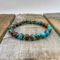 Thumbnail for Union - Bronzite Turquoise Gemstone Beaded Bracelet -