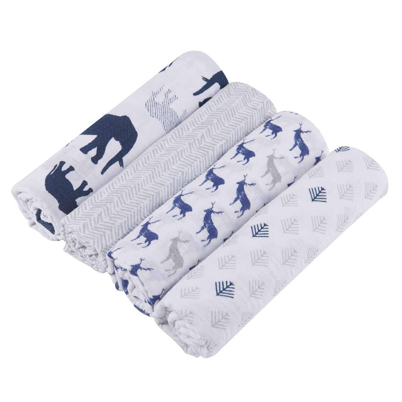 Newcastle - In the Wild Cotton Muslin Swaddle 4PK -