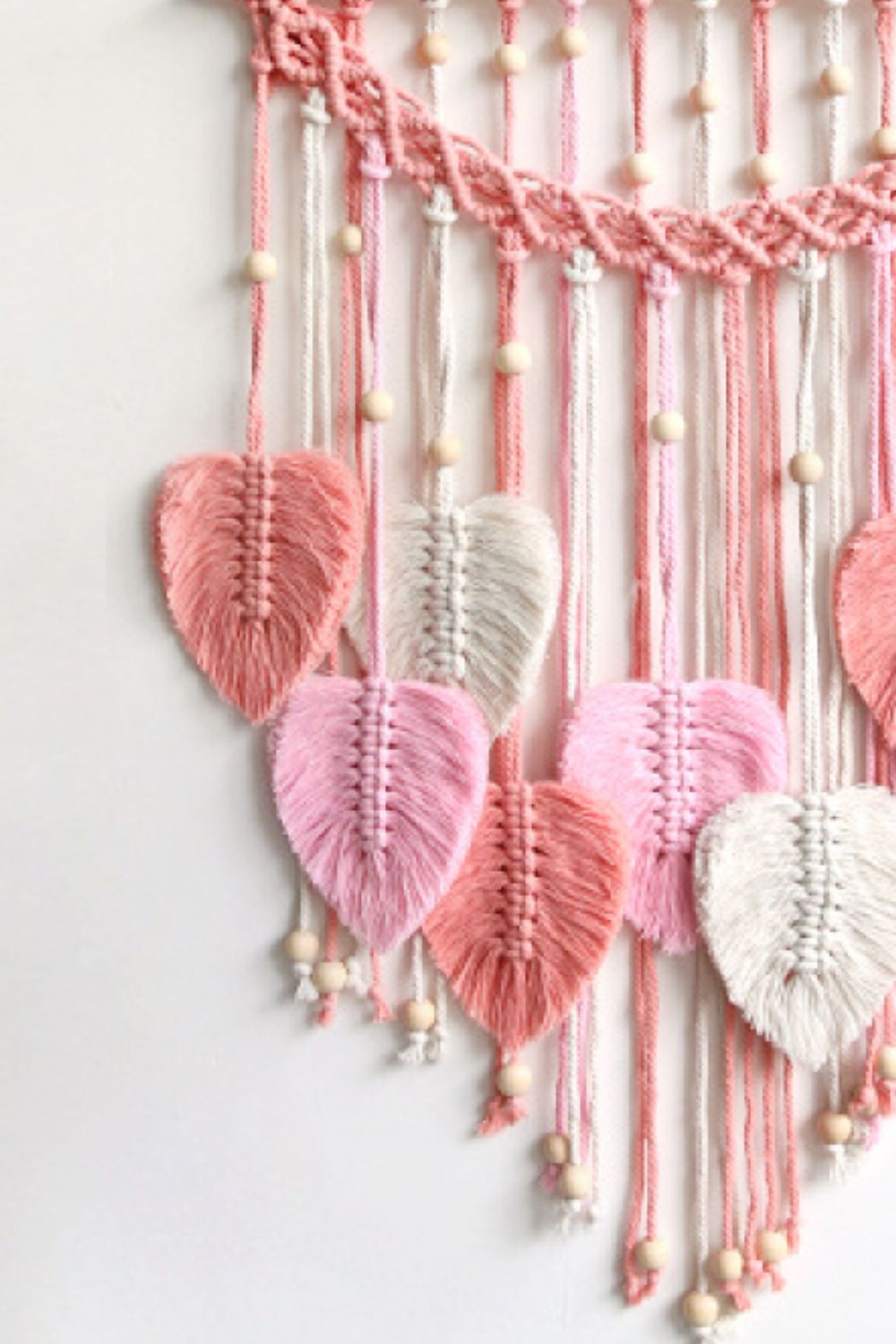 Macrame Leafs & Beads & Fringe Wall Hangings - T - 2 COLOR SCHEMES -