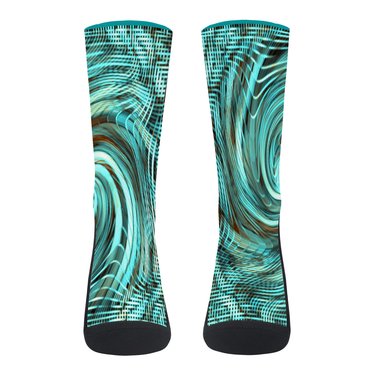 OOTO - GREEN REALITY AQUATIC PHASE - D45 Crew Socks - 1 COLOR -