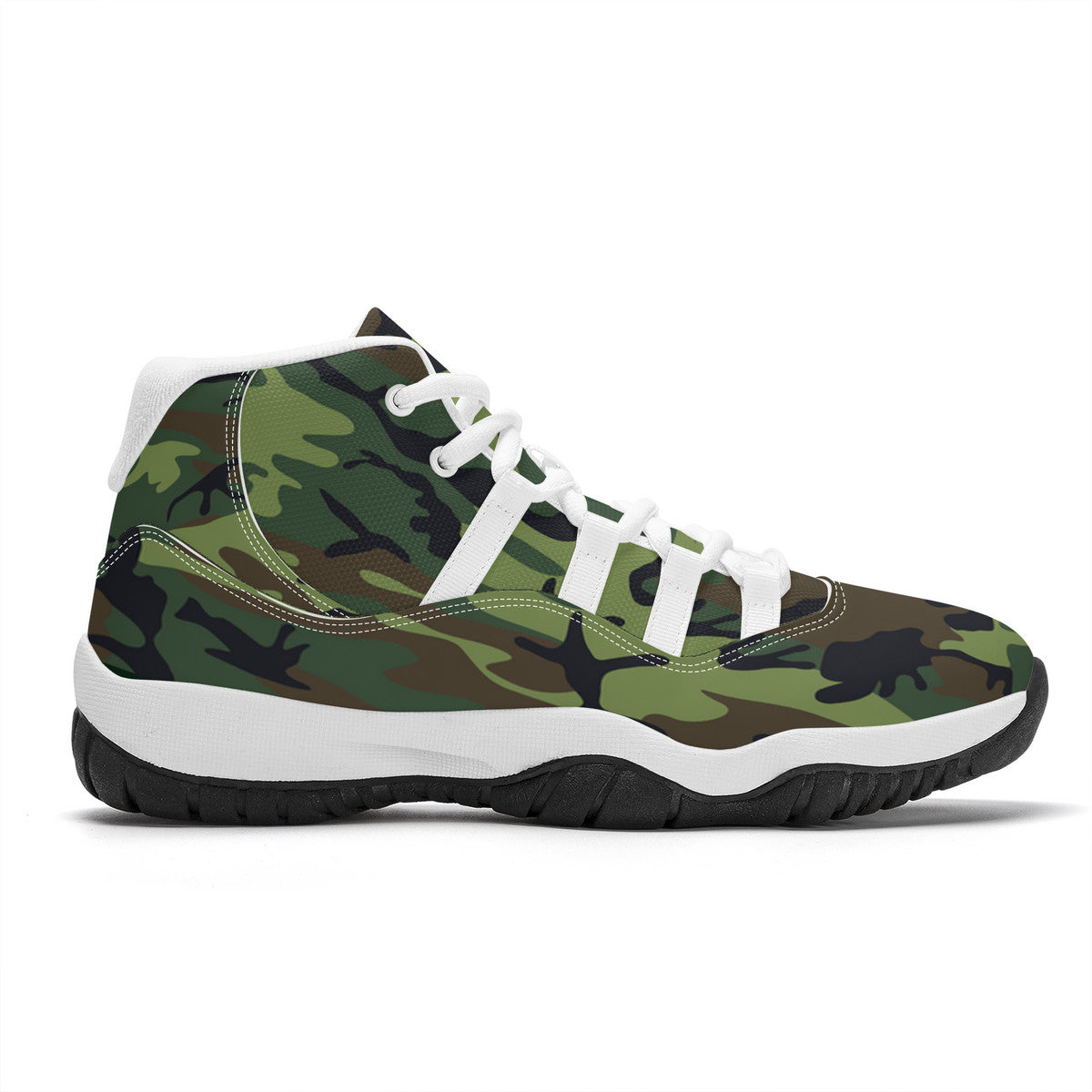 OOTO - FULL COURT CAMO - High Top Air Retro Sneakers - 1 CAMO COLOR -