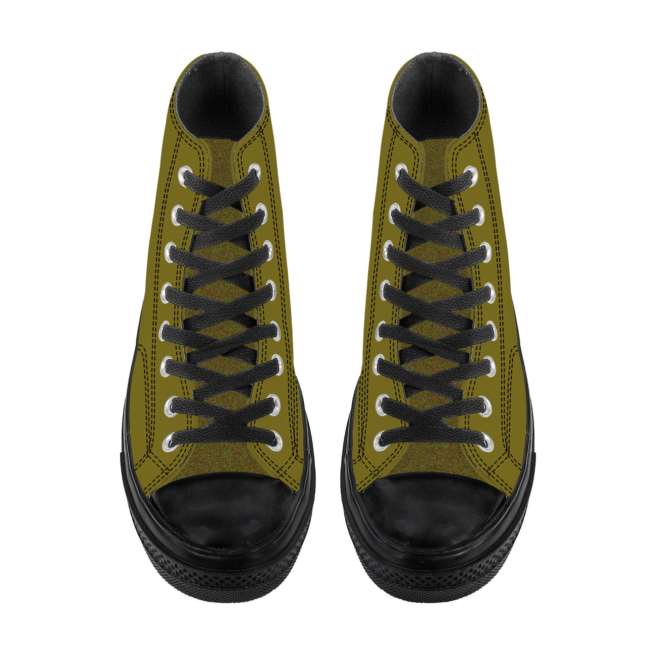 OOTO - NOISEY LT. OLIVE - High top canvas shoes - Black soles - 1 COLOR -