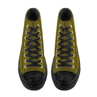 Thumbnail for OOTO - NOISEY LT. OLIVE - High top canvas shoes - Black soles - 1 COLOR -