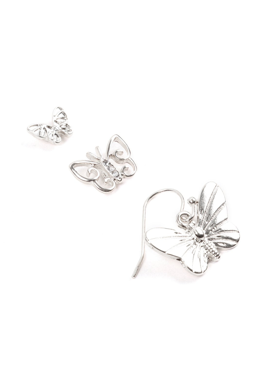 Butterfly Three-Set Earrings - 2 FINISHES -