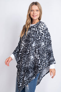 Thumbnail for Riah Fashion - All Year Round Leopard Poncho - 3 COLORS -