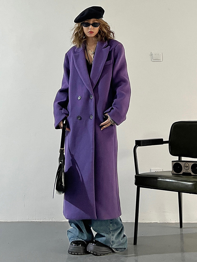 Marigold Shadows - Pera Purple Long Coat - [3-13 DAY DELIVERY] - 1 COLOR -