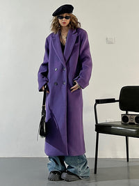 Thumbnail for Marigold Shadows - Pera Purple Long Coat - [3-13 DAY DELIVERY] - 1 COLOR -