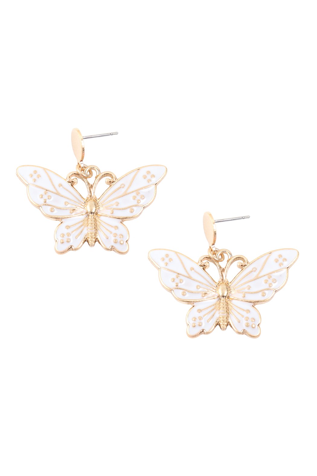 Butterfly Post Dangling Earrings - 5 COLORS -