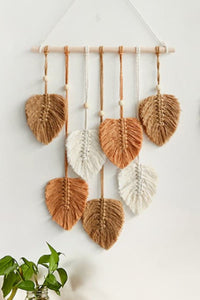 Thumbnail for Macrame Leafs & Bead Wall Hangings - 31.5