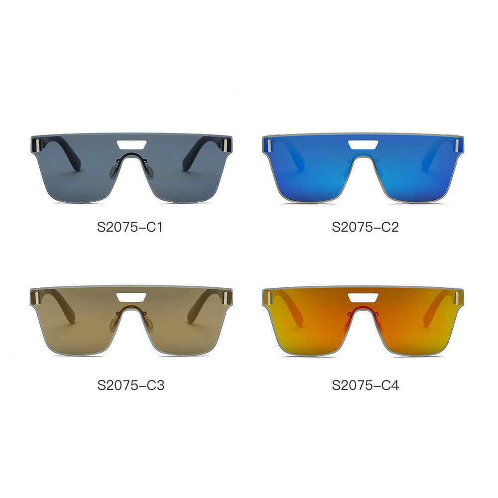 Devon | S2075 - Retro Square Mirrored Sunglasses - 4 COLORS -