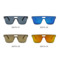 Thumbnail for Devon | S2075 - Retro Square Mirrored Sunglasses - 4 COLORS -