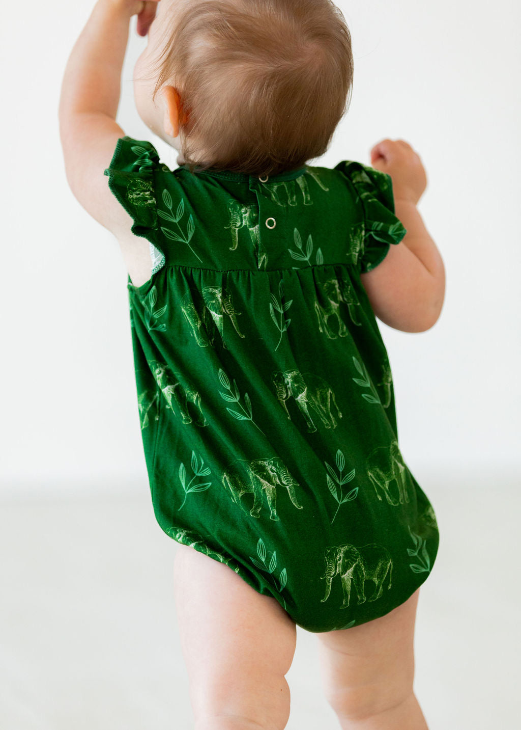 Eclipse Kids - Flutter Sleeve Romper - Elephants -