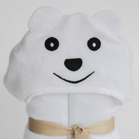 Thumbnail for Little Ashkim - Bamboo Rayon Bear Hooded Turkish Towel: Little Kid -