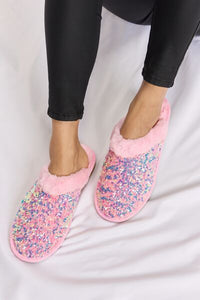 Thumbnail for Forever Link Sequin Plush Round Toe Slippers - LIMITED SIZES LEFT - T - 1 COLOR -