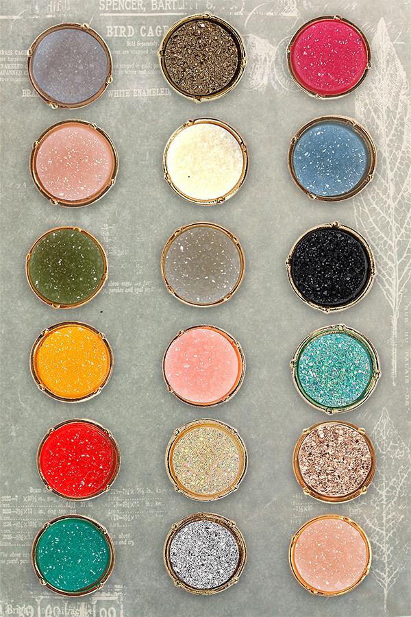 Druzy Round Post Earrings - 18 COLORS -