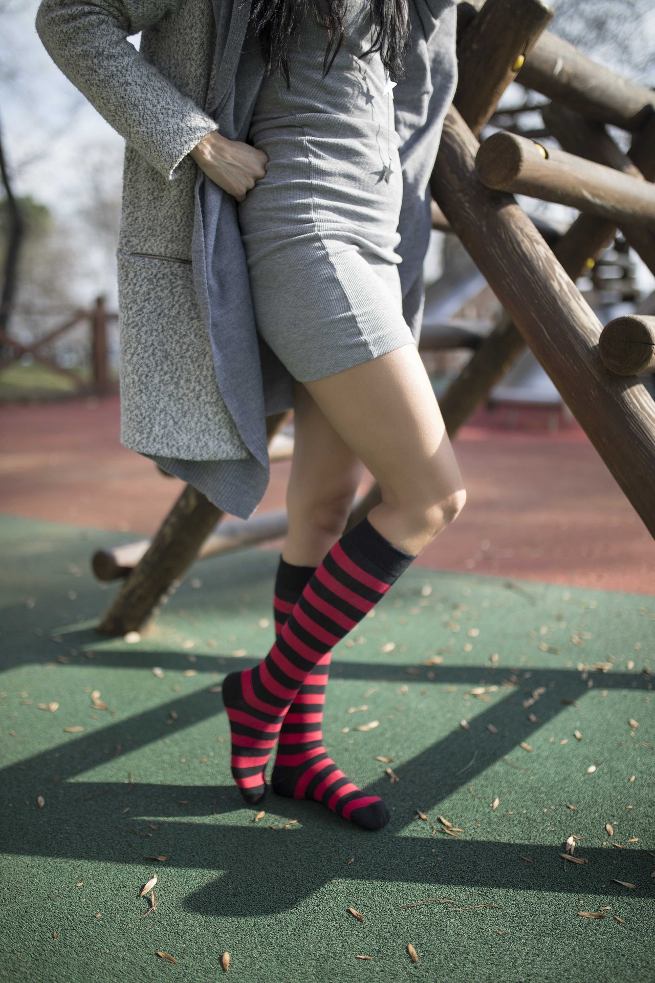 Women's Blaze Stripe Knee High Socks - 1 COLOR -