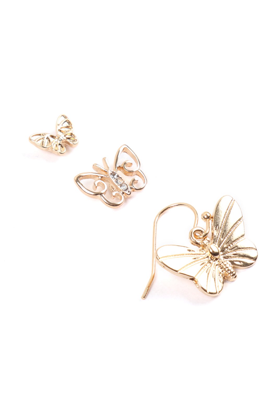 Butterfly Three-Set Earrings - 2 FINISHES -