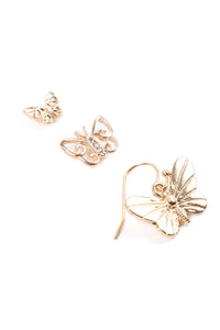 Thumbnail for Butterfly Three-Set Earrings - 2 FINISHES -