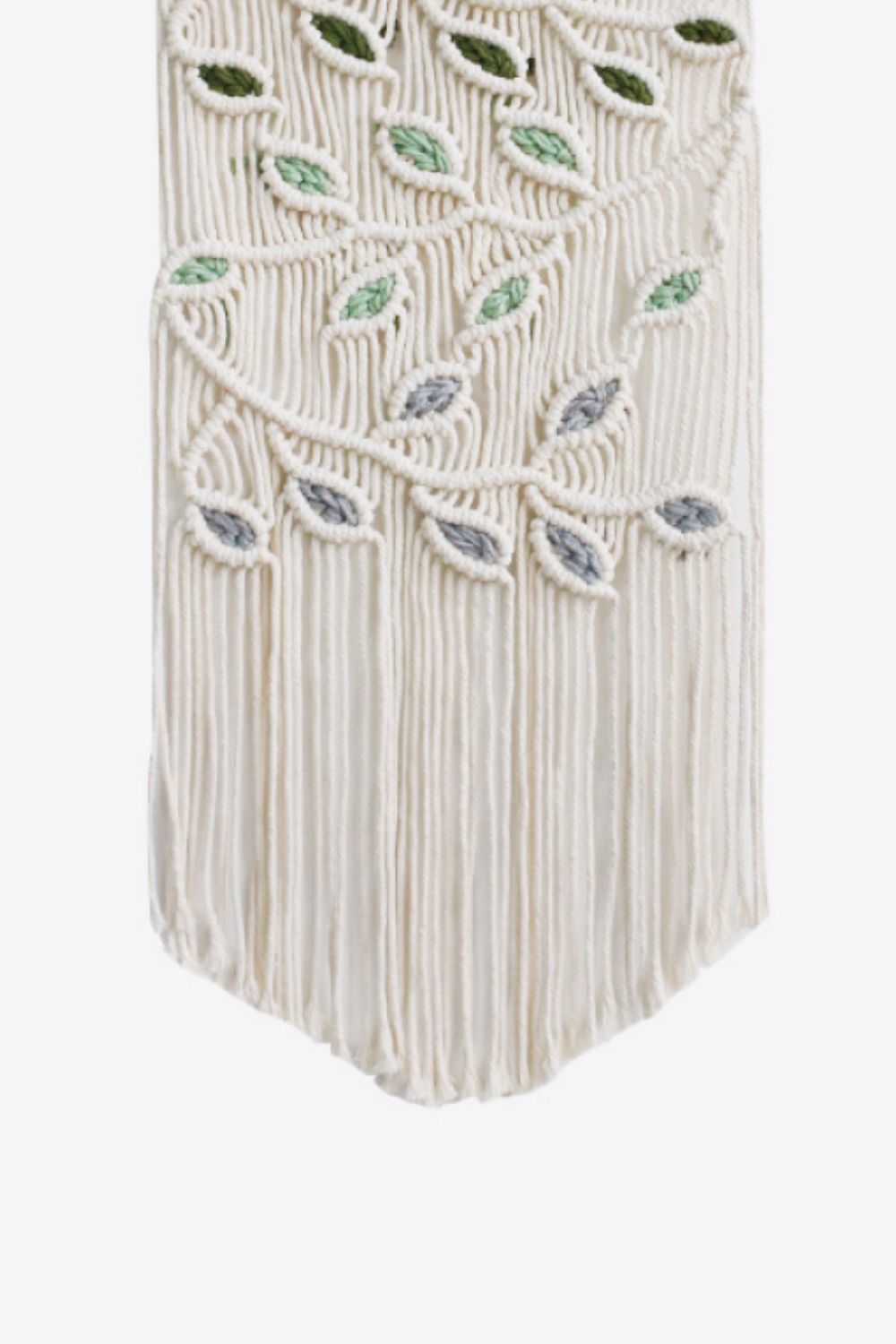 Contrast Leaf Fringe Macrame Wall Hanging - 31.5" X 15.7" - T - 2 COLORS -