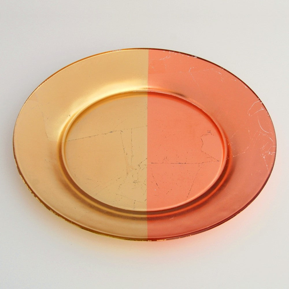 GILT - MEZZO Set/4 Gold/Rose Salad Plates -