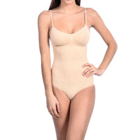 Thumbnail for Seamless Shaping Body Suit With Thong Bottom Nude -