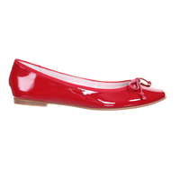 Thumbnail for Patent Sheep Leather Ballerina (Red)